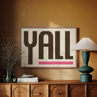 Y’all Typography Print with Pink Underline