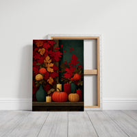 Candlelit Mantel: Leaves Took Over the Wall