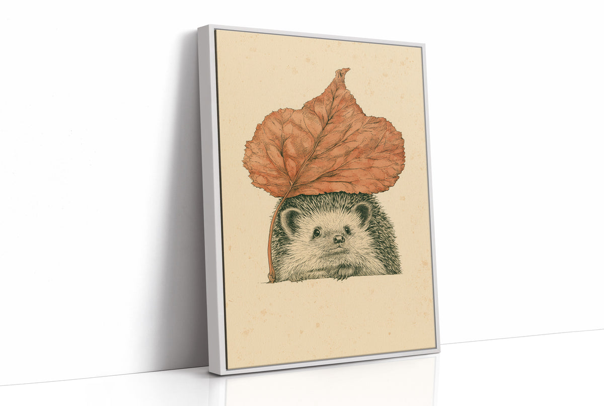Hedgehog Autumn Leaf Umbrella