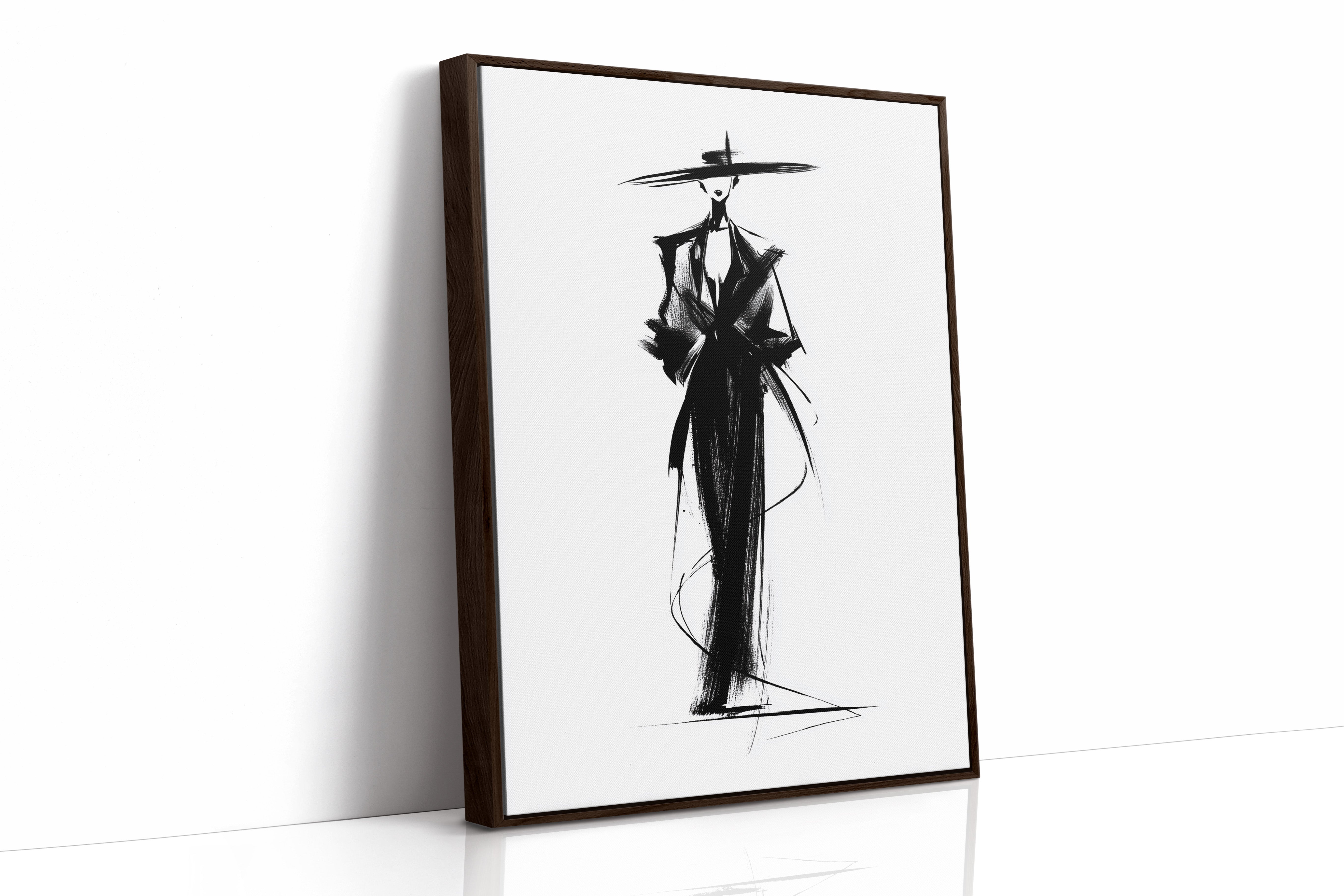 Elegant Silhouette in Ink