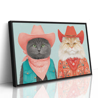 Cowboy Cats Ride At Dawn