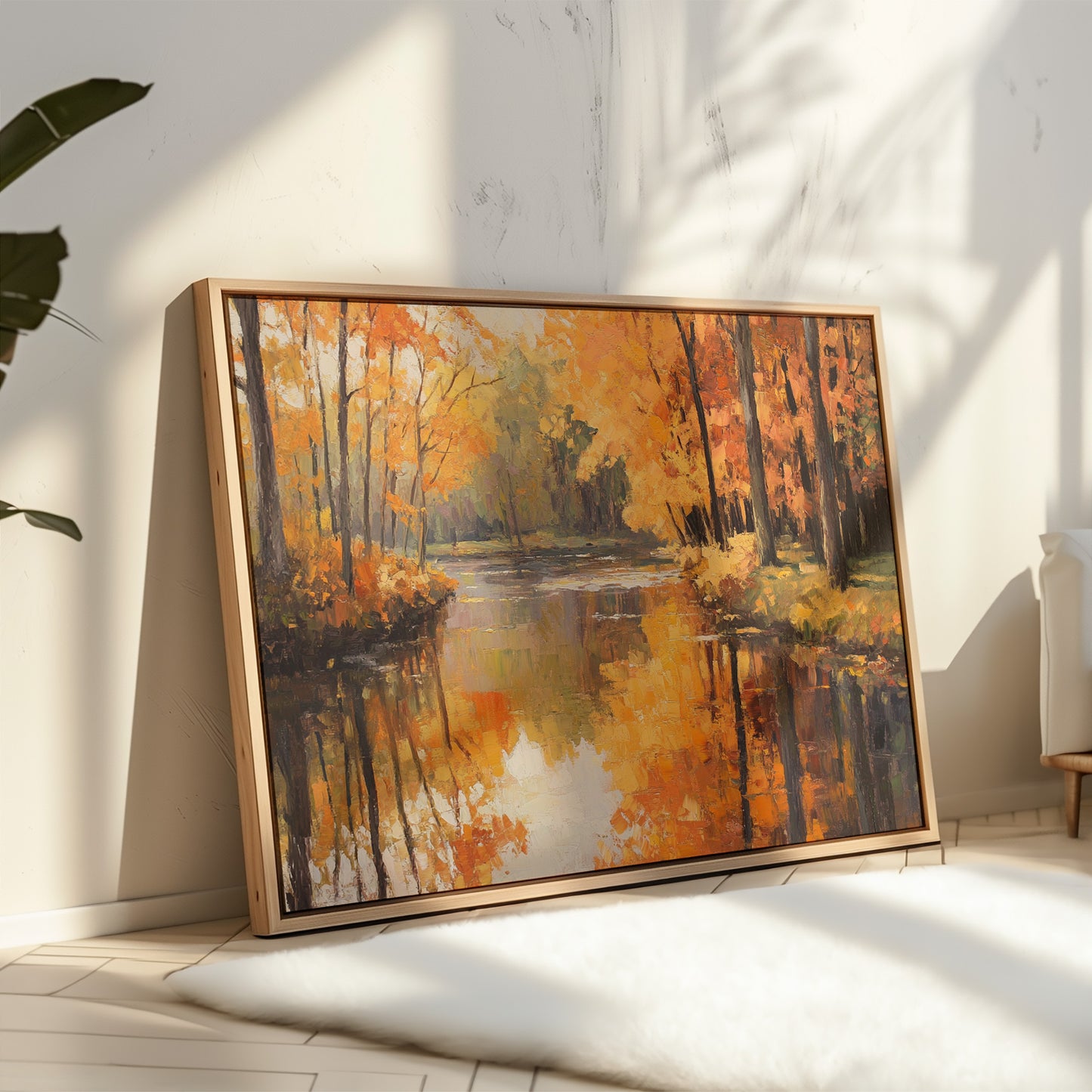 Autumn River Holds Golden Stories