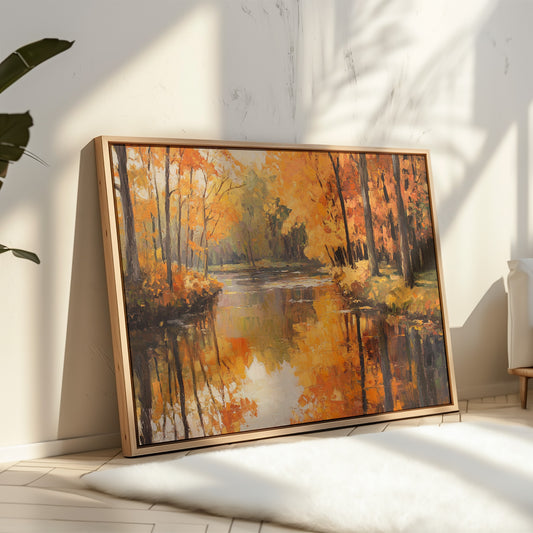Autumn River Holds Golden Stories