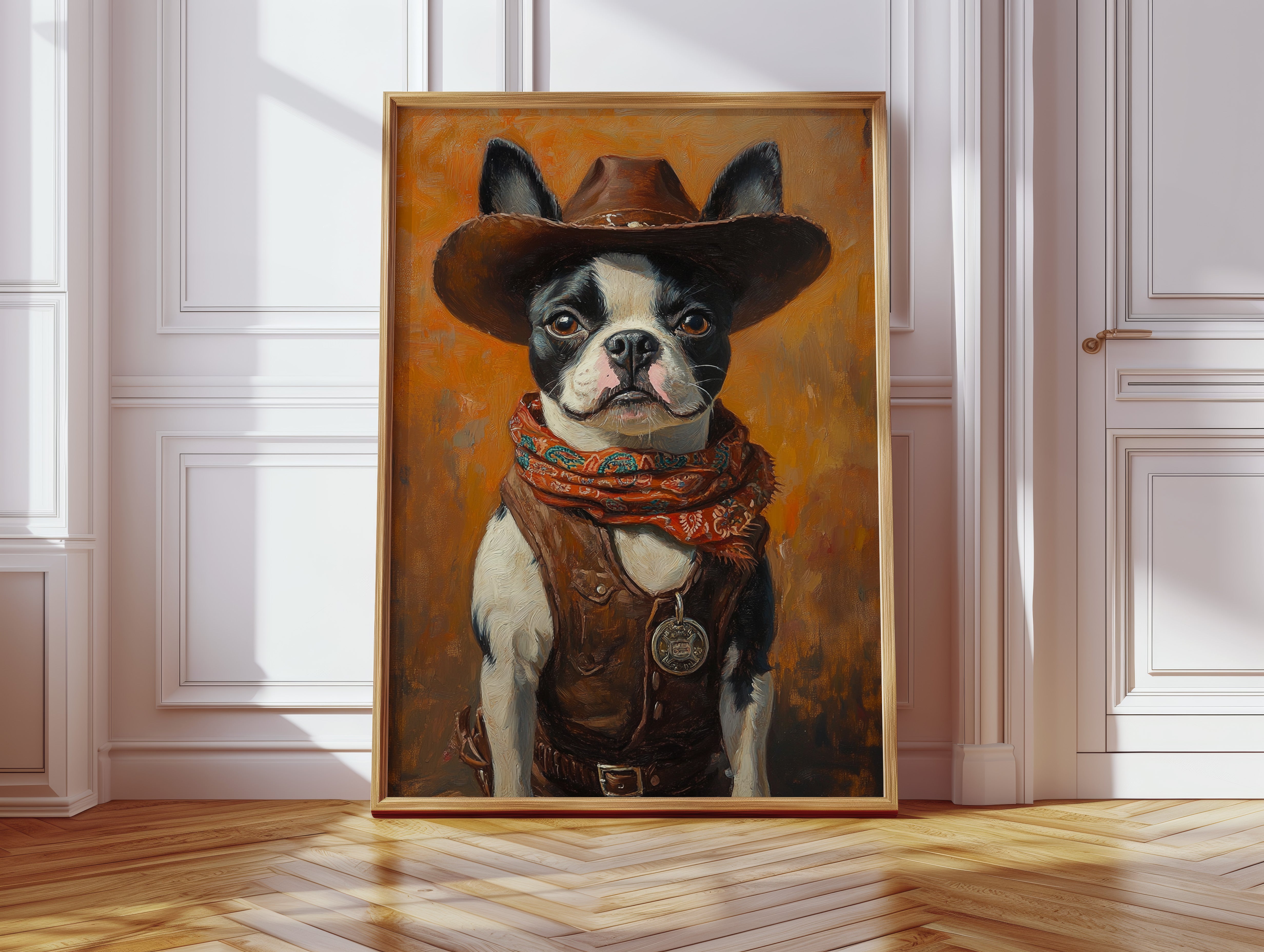 Boston Terrier Cowboy Deputy