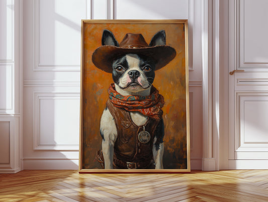 Boston Terrier Cowboy Deputy