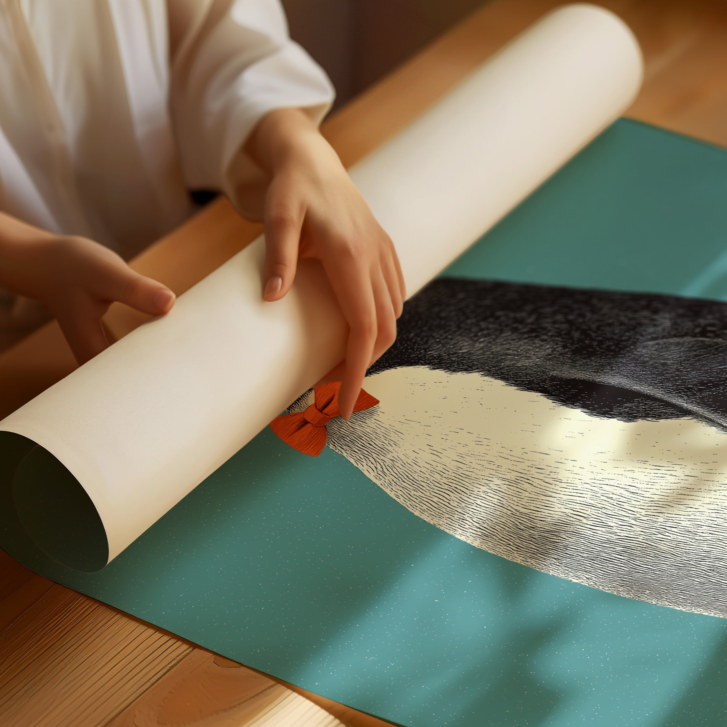 Formal Feathers on Teal