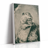 Groundhog Gentleman Tintype Portrait