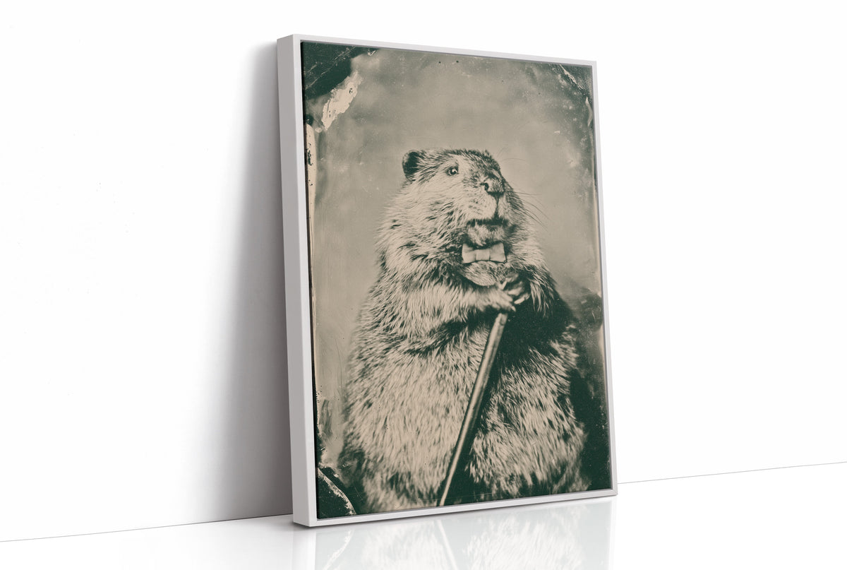 Groundhog Gentleman Tintype Portrait
