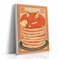 Fox Napping on Pancakes