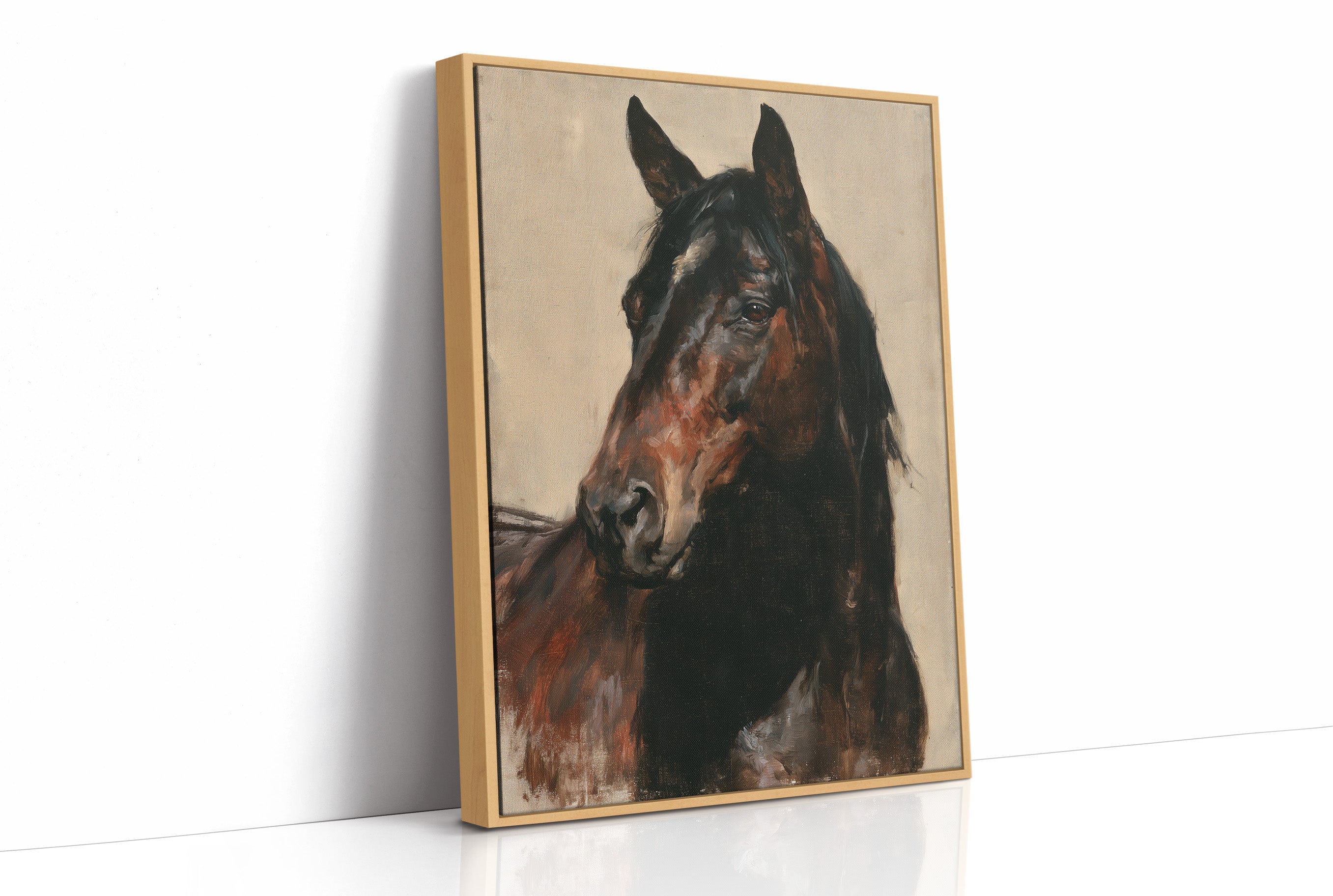 Bay Horse Classic Oil Portrait