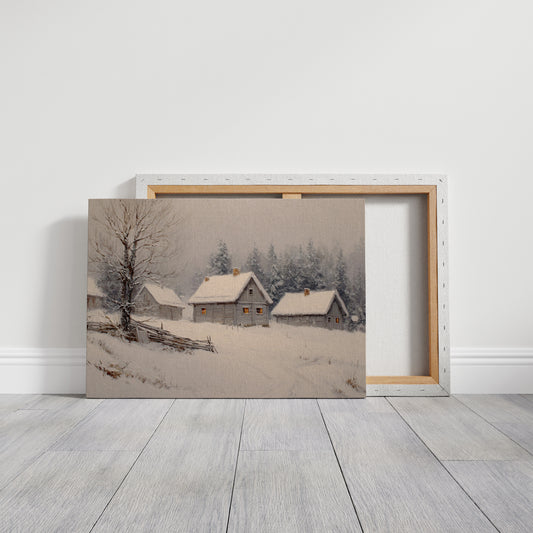 Cottages Beneath a Winter Veil