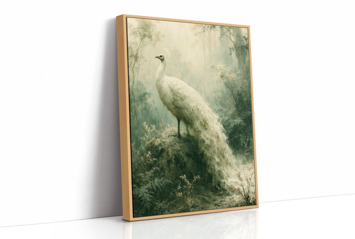 White Peacock in the Mist