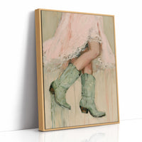 Sage Cowboy Boots Prairie Skirt