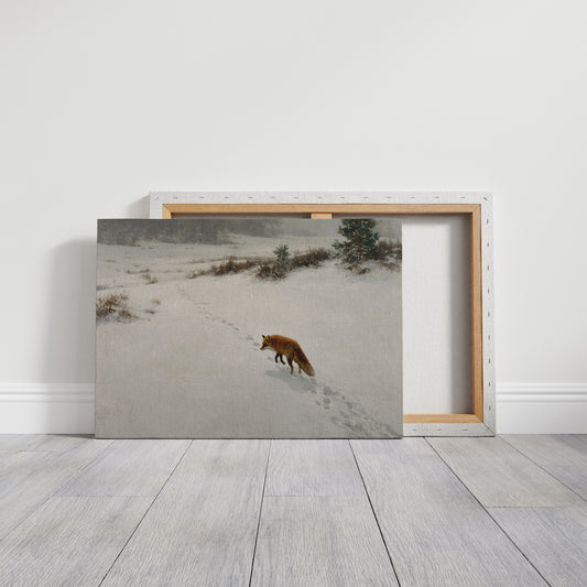 Fox Tracks Through Winter's Canvas