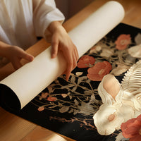 Bones Bloom Among Coral Poppies