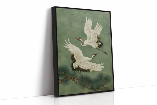 Cranes Dance Among Pine Needles