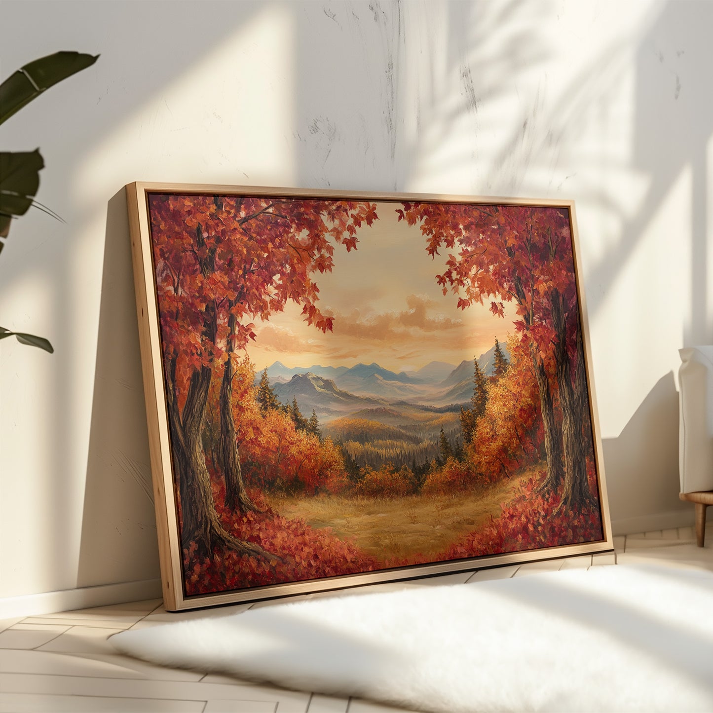 Autumn Maples Frame Mountain Gold