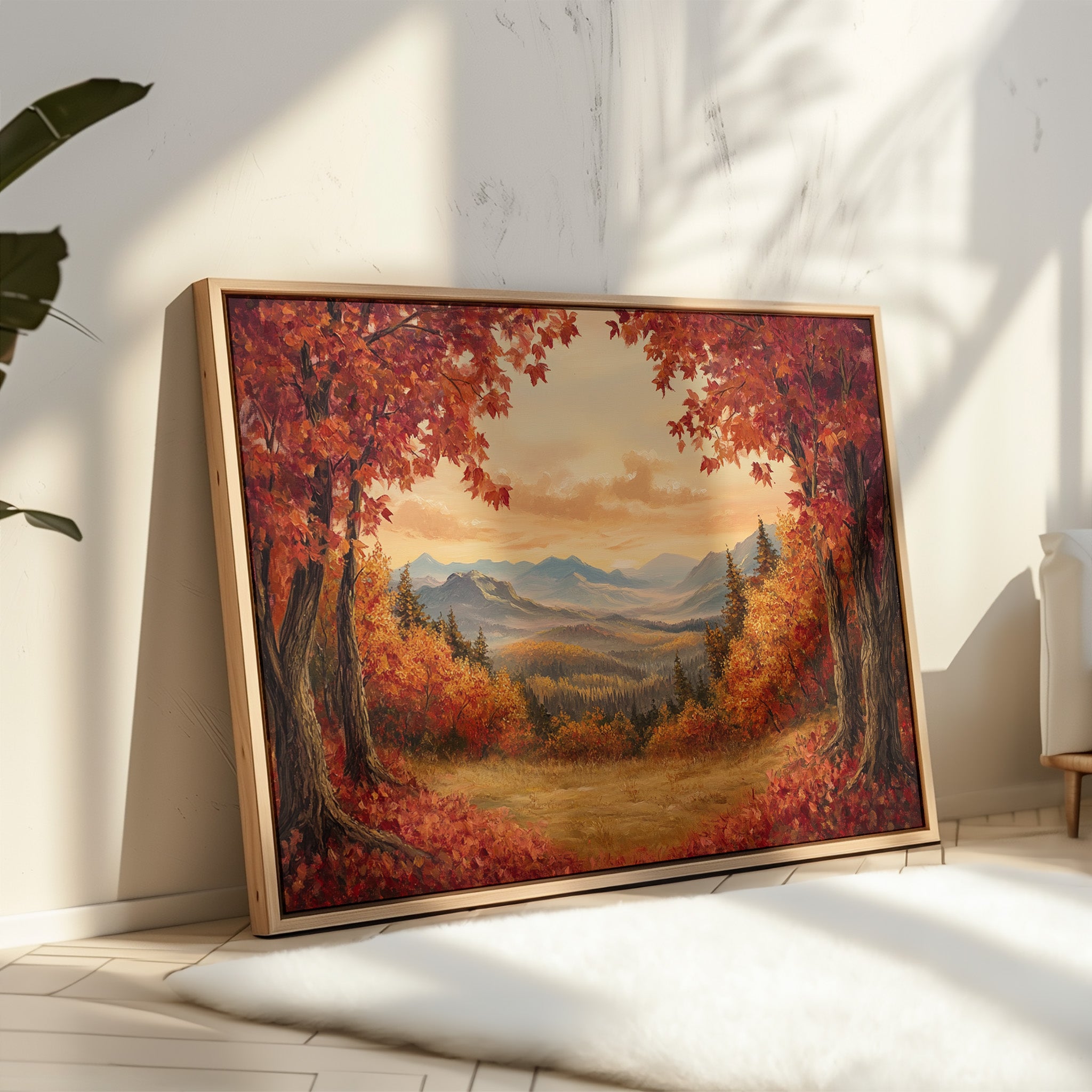 Autumn Maples Frame Mountain Gold