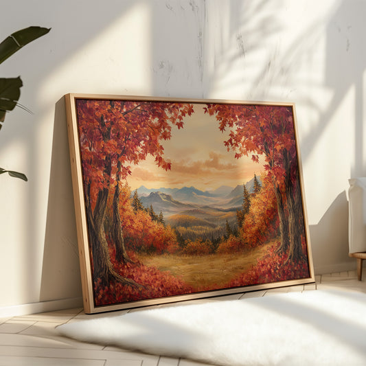 Autumn Maples Frame Mountain Gold