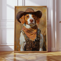 Brittany Spaniel Cowboy in Sunset Bandana