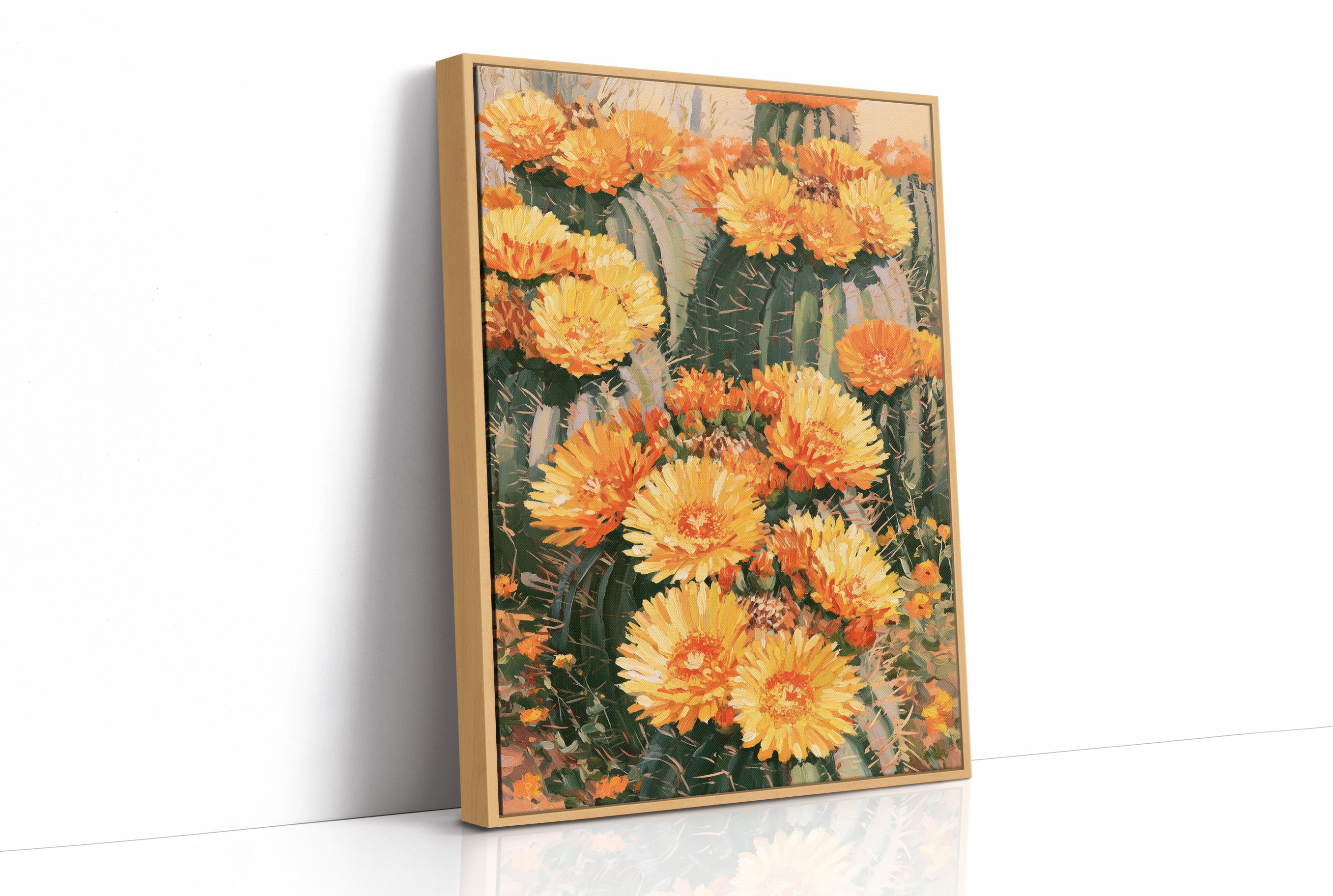 Blooming Barrel Cactus Flowers
