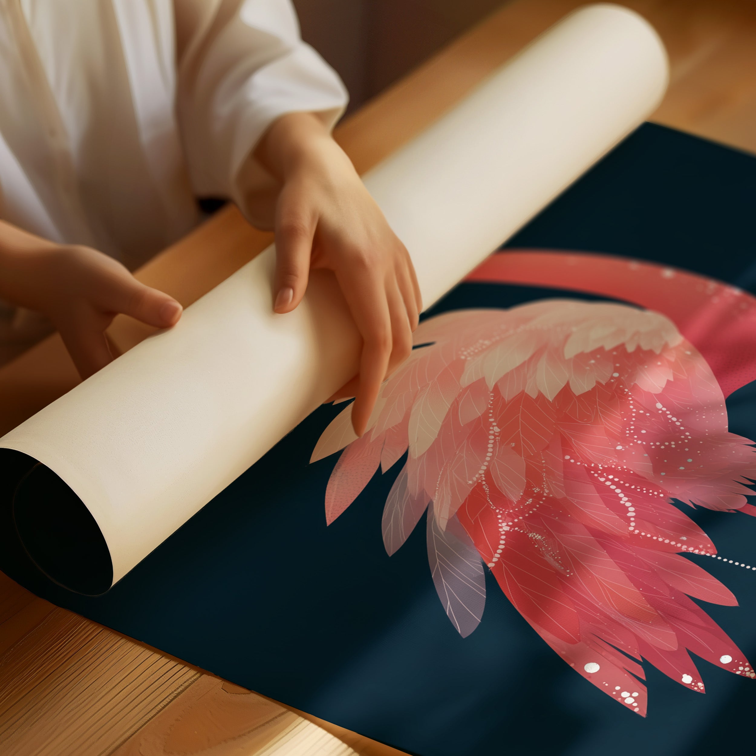 Flamingo Draped in Starlight