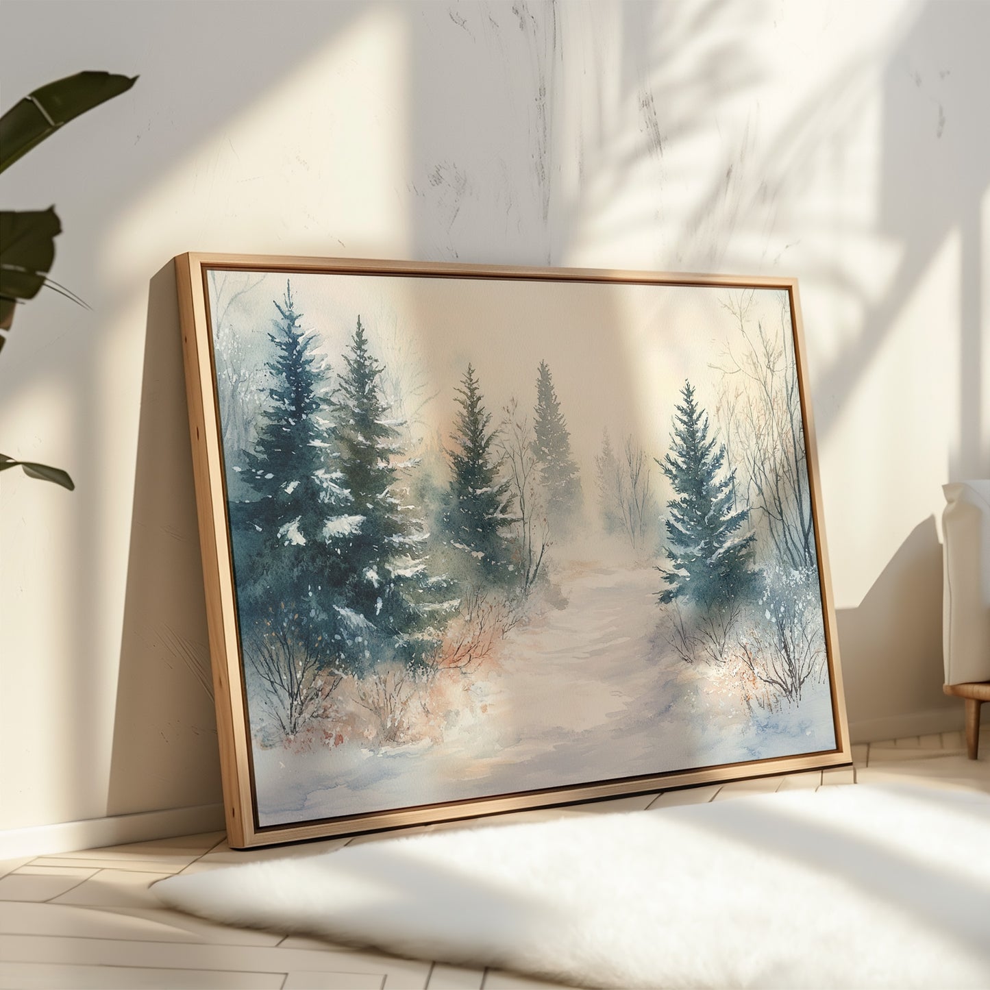 Snow Softens The Forest Path