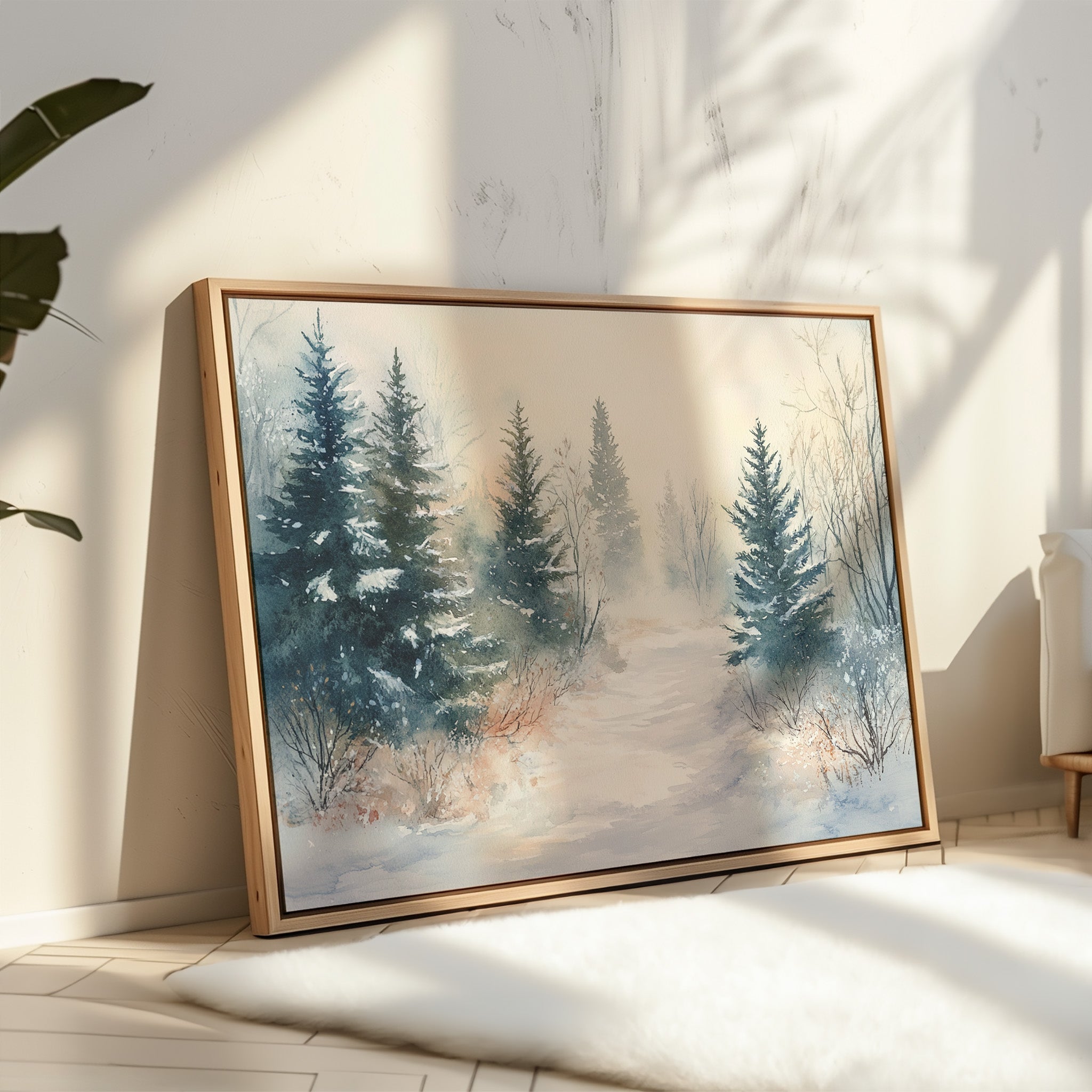Snow Softens The Forest Path