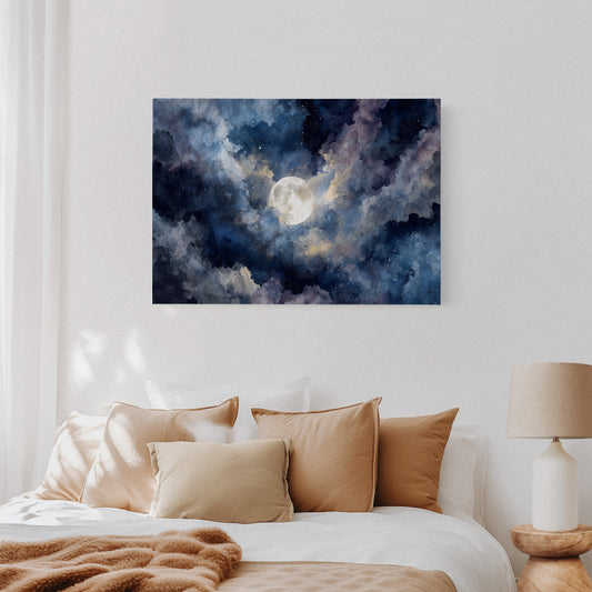 Moonlight Dances Through Storm Clouds