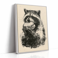 Raccoon With Stolen Snack