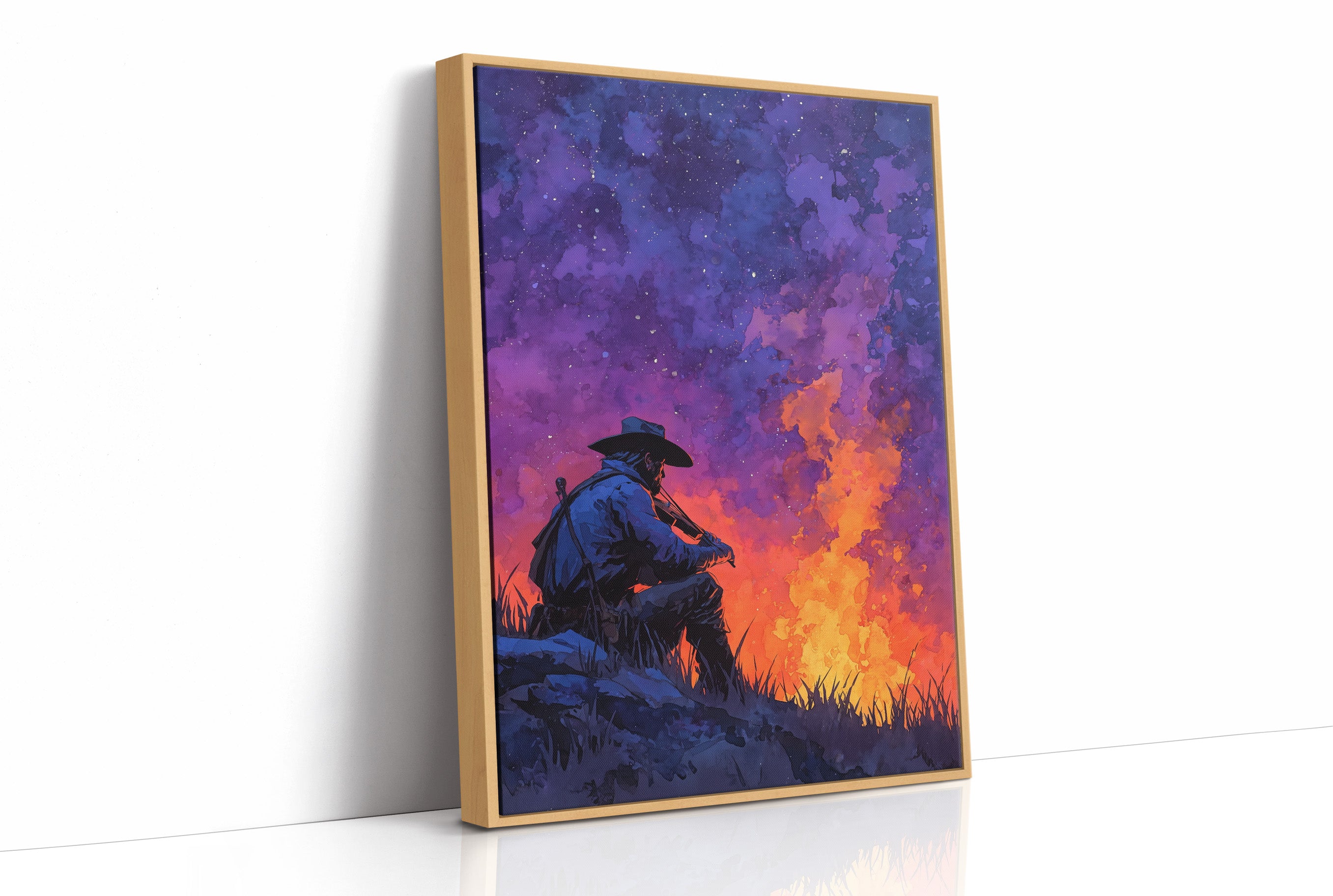 Cowboy's Fireside Serenade