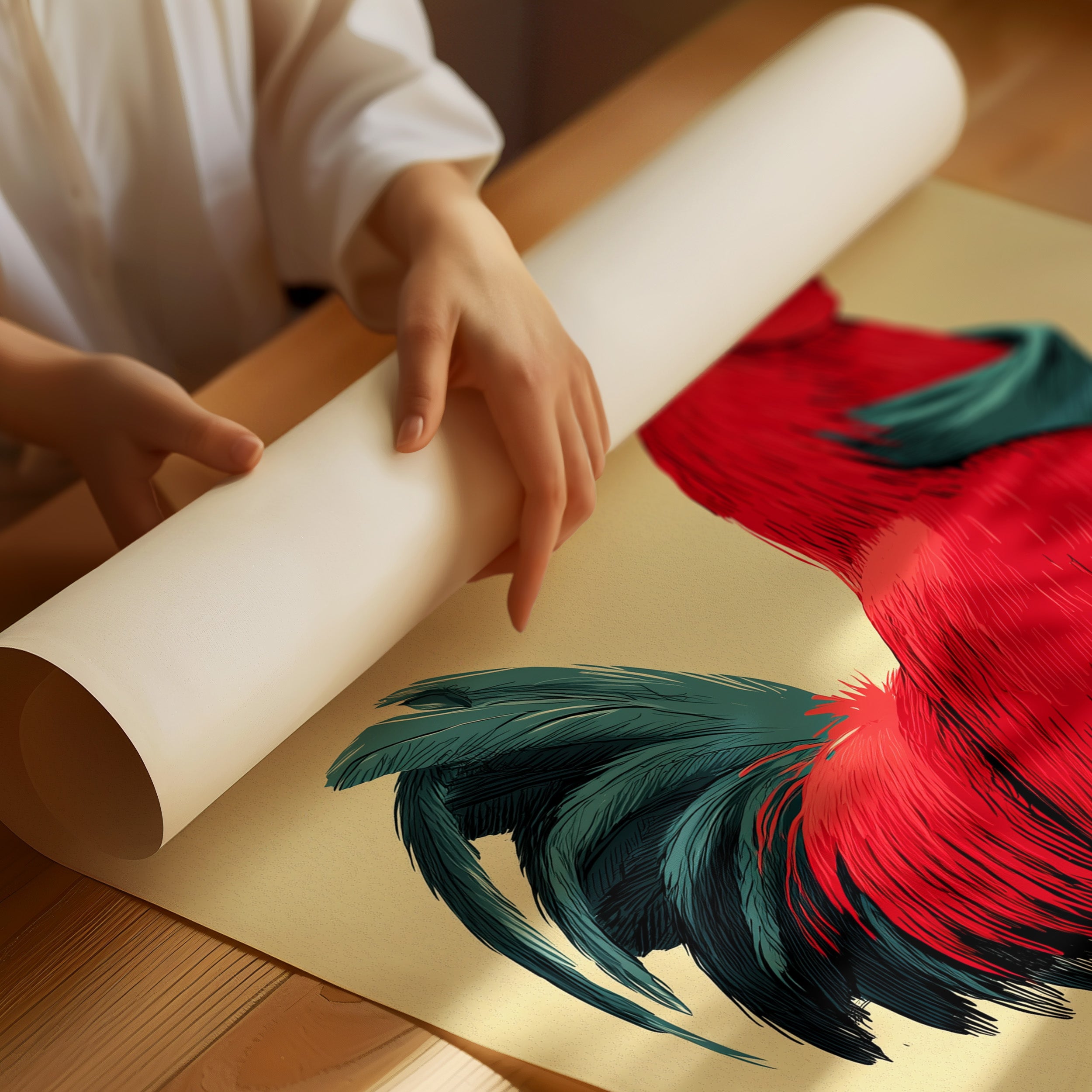 Scarlet Rooster Stance