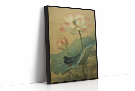 Lotus Blossoms Guard Their Secret Bird