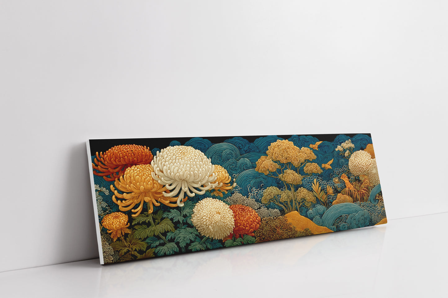 Golden Chrysanthemums In Indigo Tide