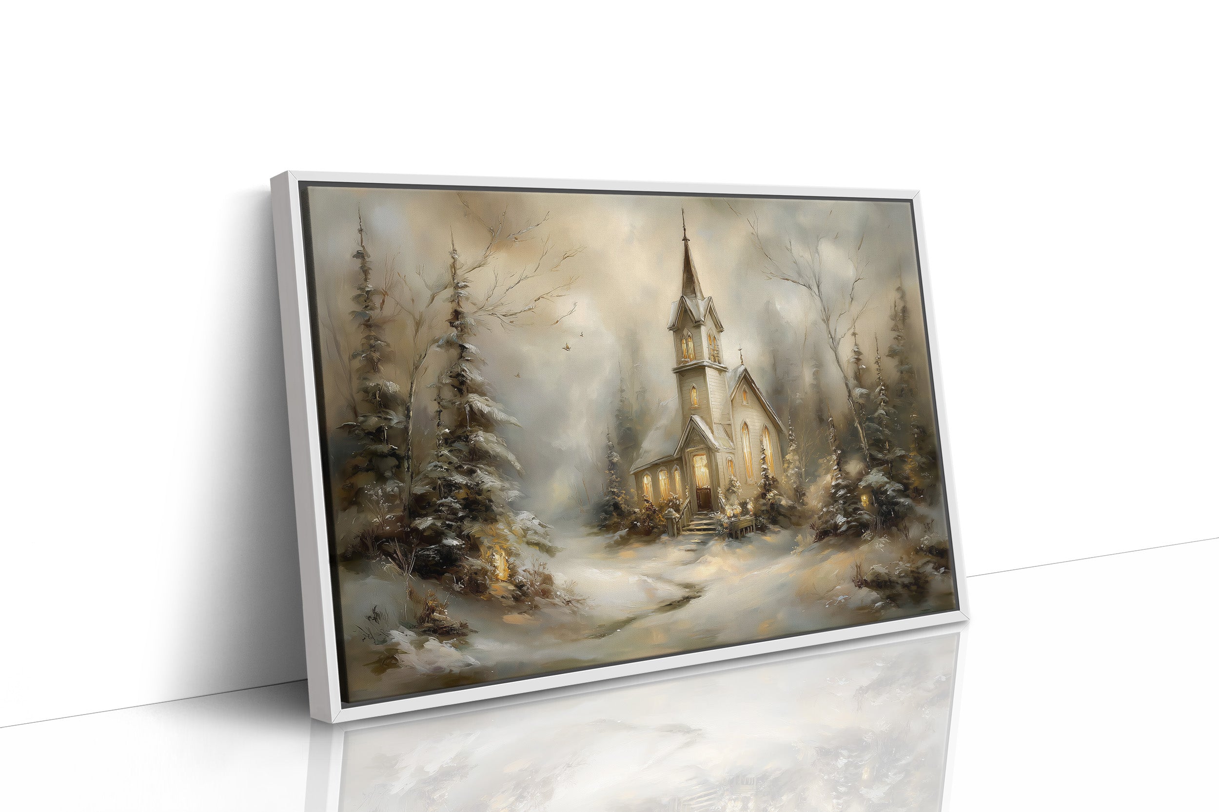 Sanctuary Glows Through Winter Mist