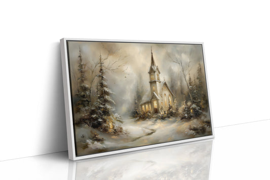 Sanctuary Glows Through Winter Mist