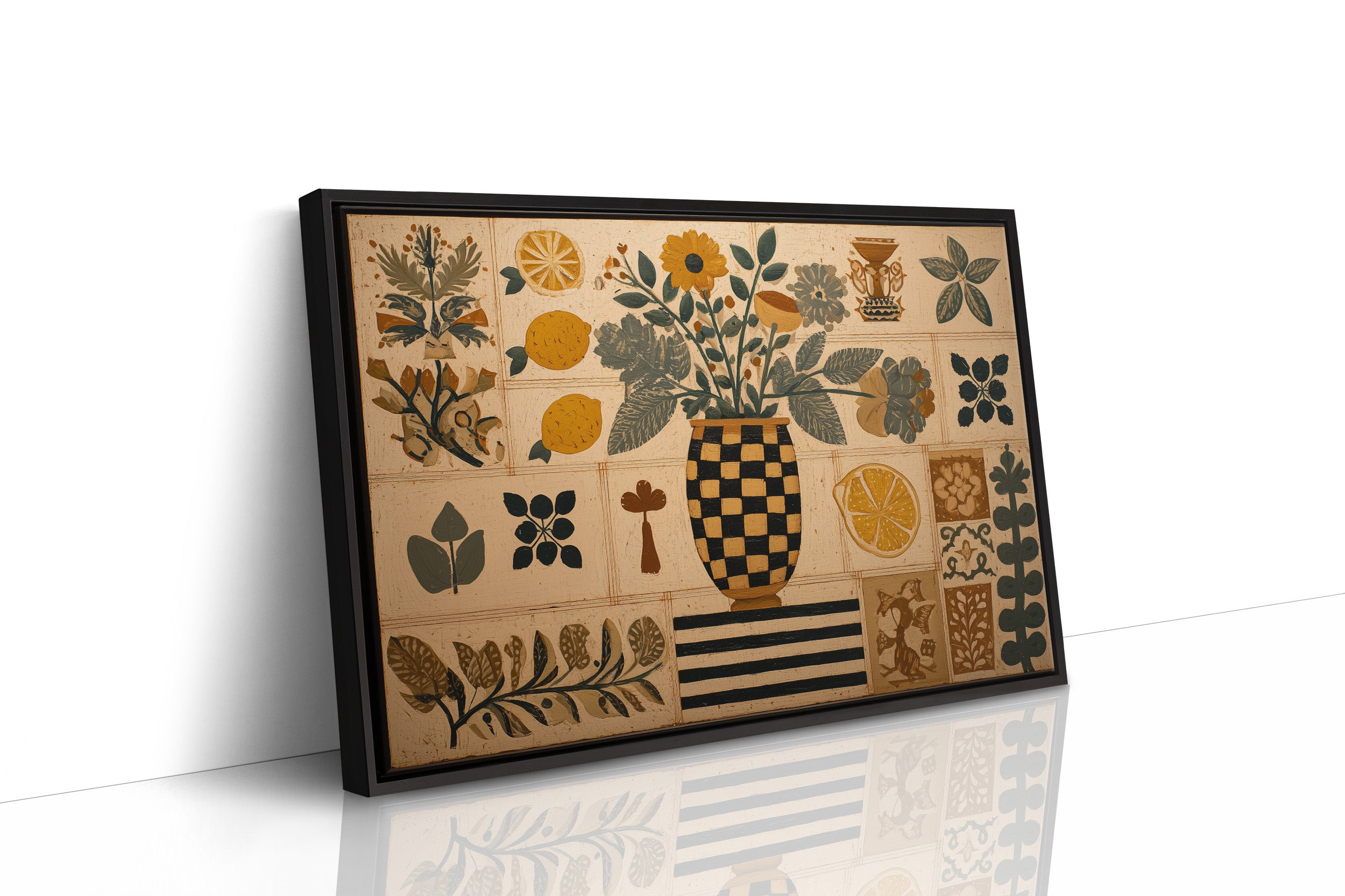 Checkered Vessel Holds Folk Garden Memories