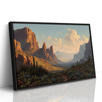 Ancient Mesas Bathe In Sunset