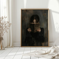 The Reader in Velvet Shadows