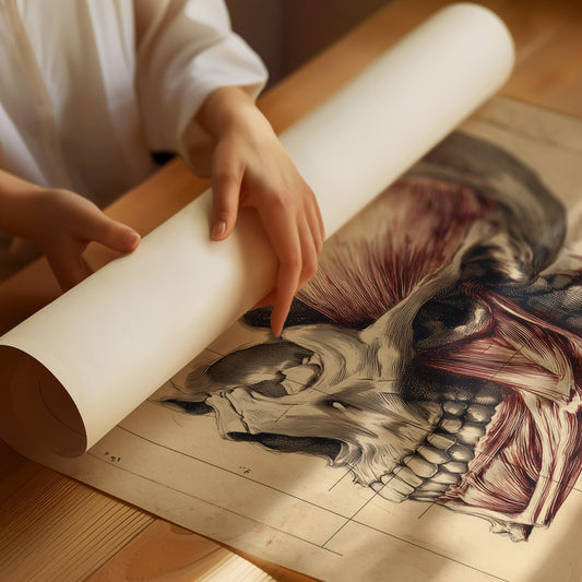 Anatomy Illuminated Against Darkness