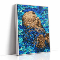 Stained Glass Otter Float