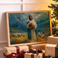 Gentle Shepherd Tends Golden Fields