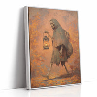 Ancient Guide With Golden Lamp