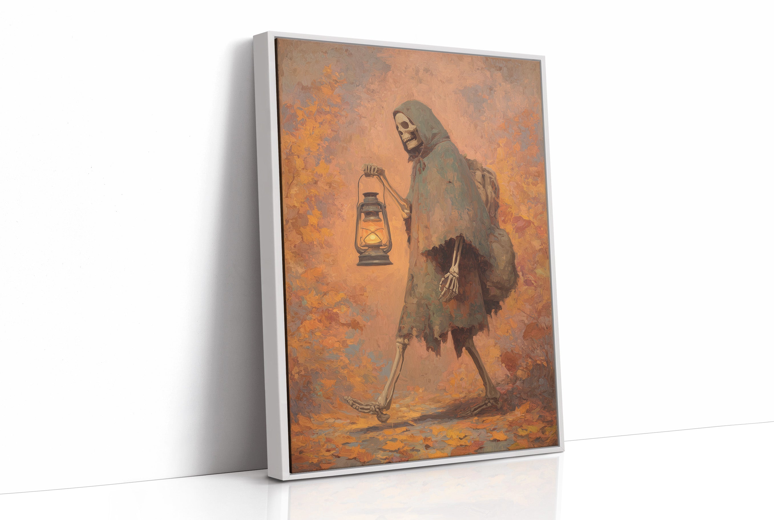 Ancient Guide With Golden Lamp