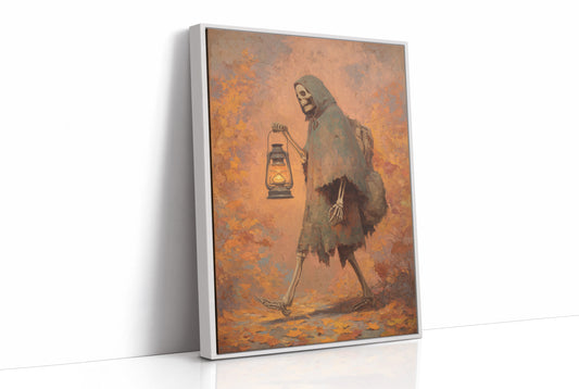 Ancient Guide With Golden Lamp