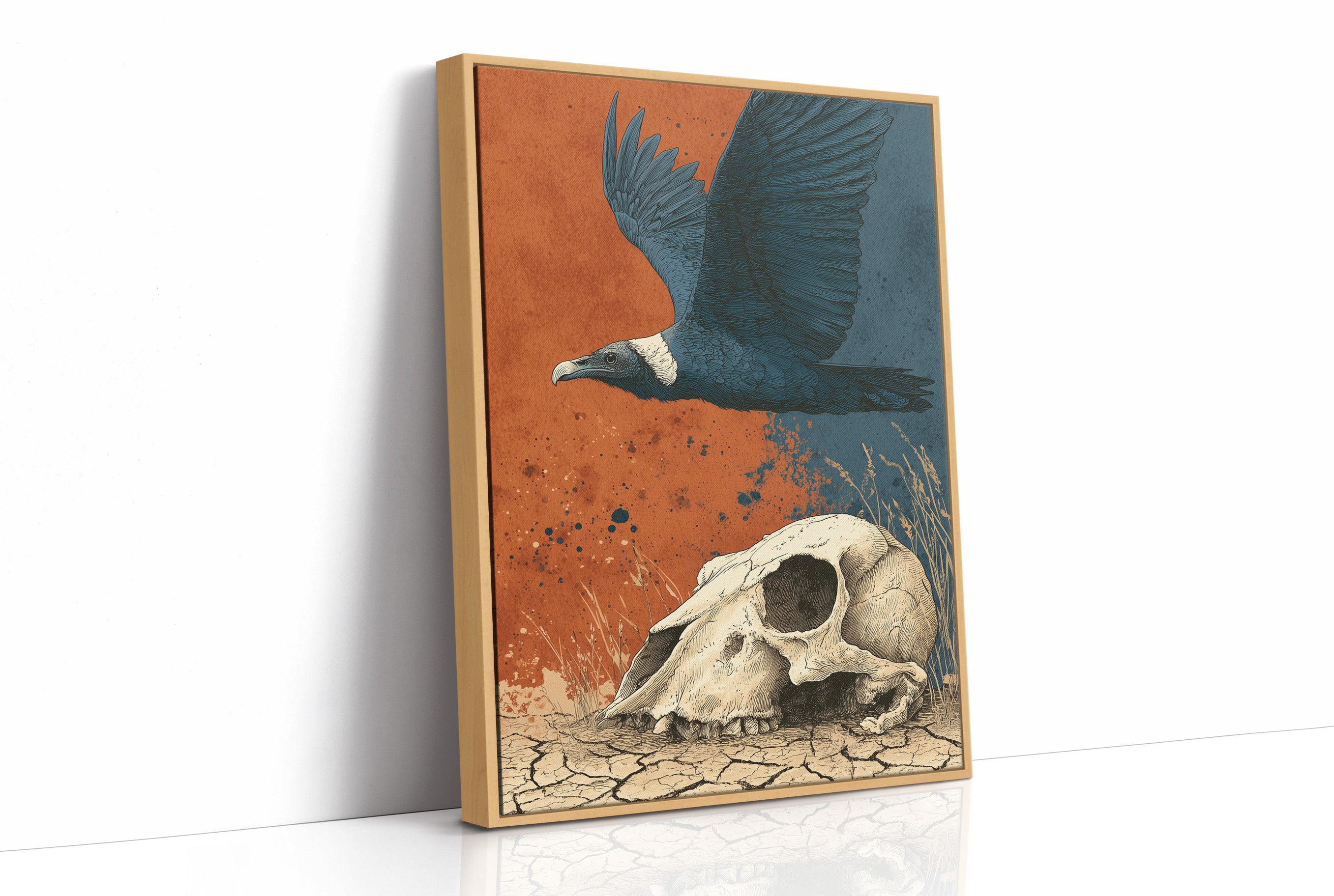 Vulture Over Cracked Earth