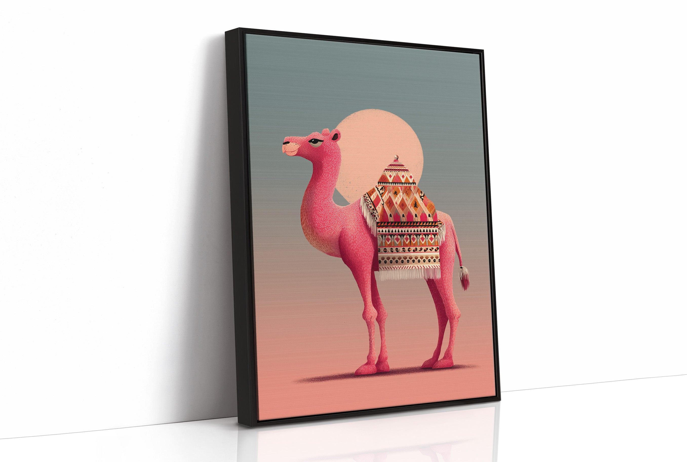 Pink Camel at Sunset