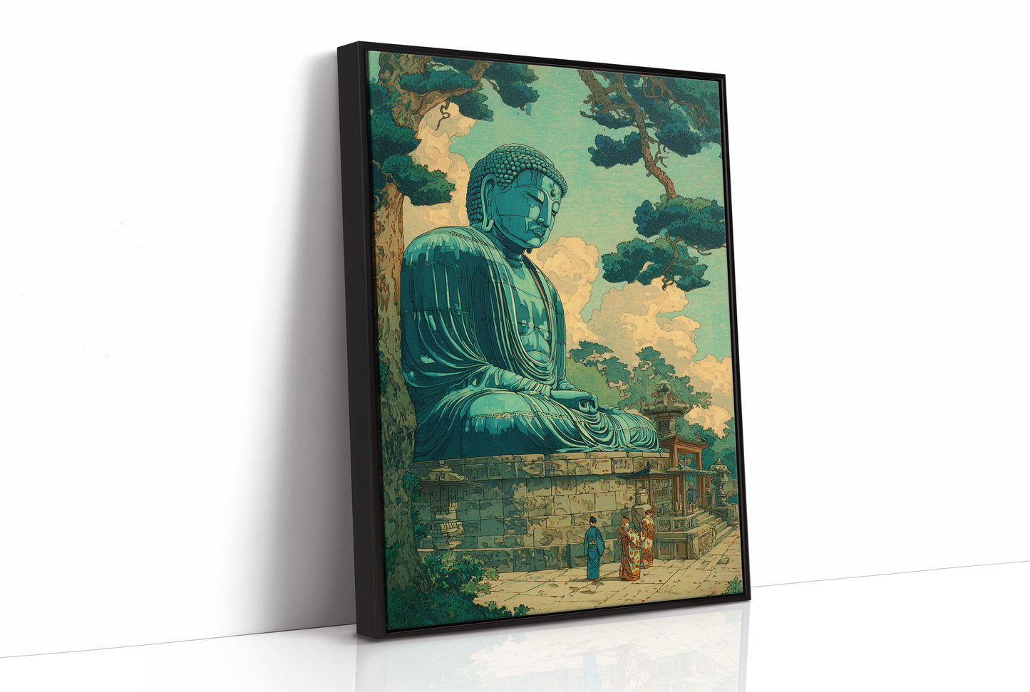 Jade Buddha Beneath Golden Clouds