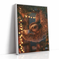 Sleepy Sloth Bokeh Coffee