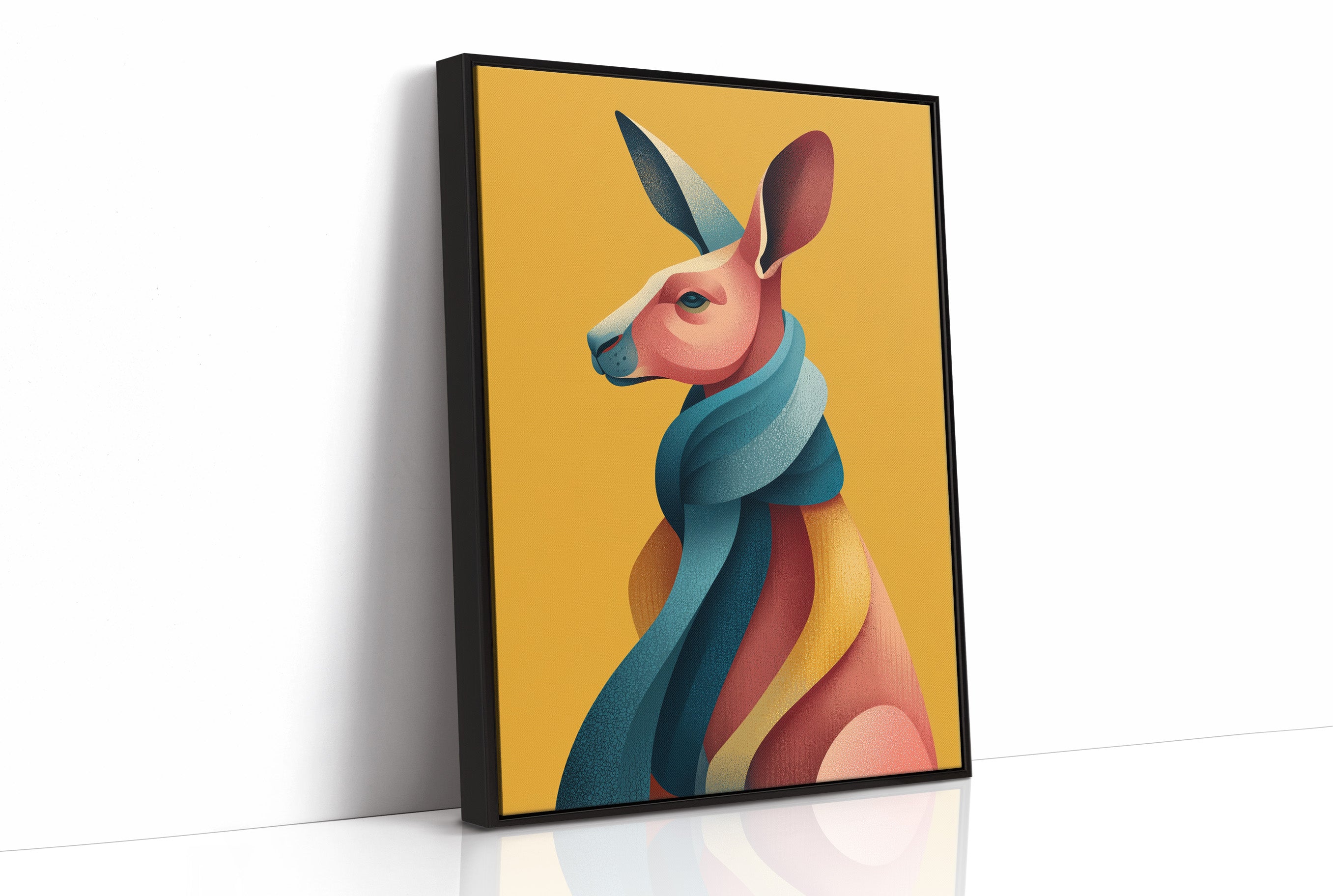 Kangaroo in Color Waves